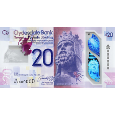 (713) ** P229r Scotland 20 Pounds Year 2019 (Clydesdale Bank)